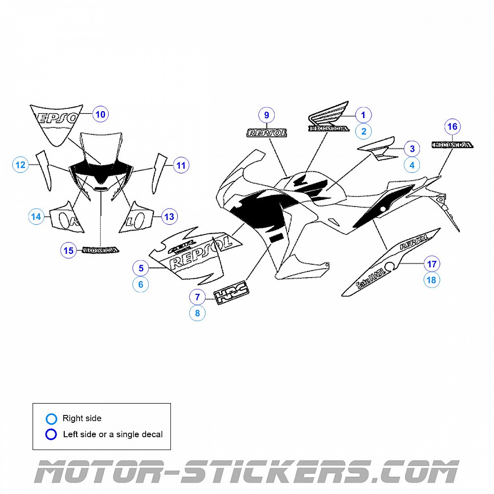 Kit Chaîne Et Pignons Honda CBR125R 04-10 - Doré - Compatible Modèles JC34/39