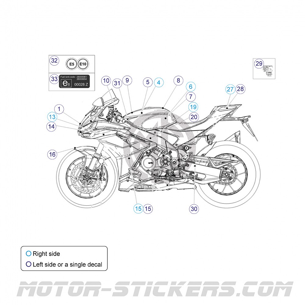 Boucle Arrière Aprilia - Pour RSV4 1100 (2021-2023) - Occasion Bon état