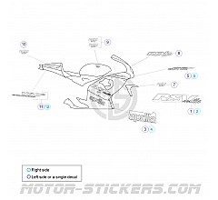 Accossato Bremsbeläge ZXC Für Aprilia RSV 1000 Mille (ab 2004) – Schwarz, Für Radialbremszangen
