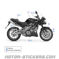 Aprilia Shiver 750 GT 2009 stickers