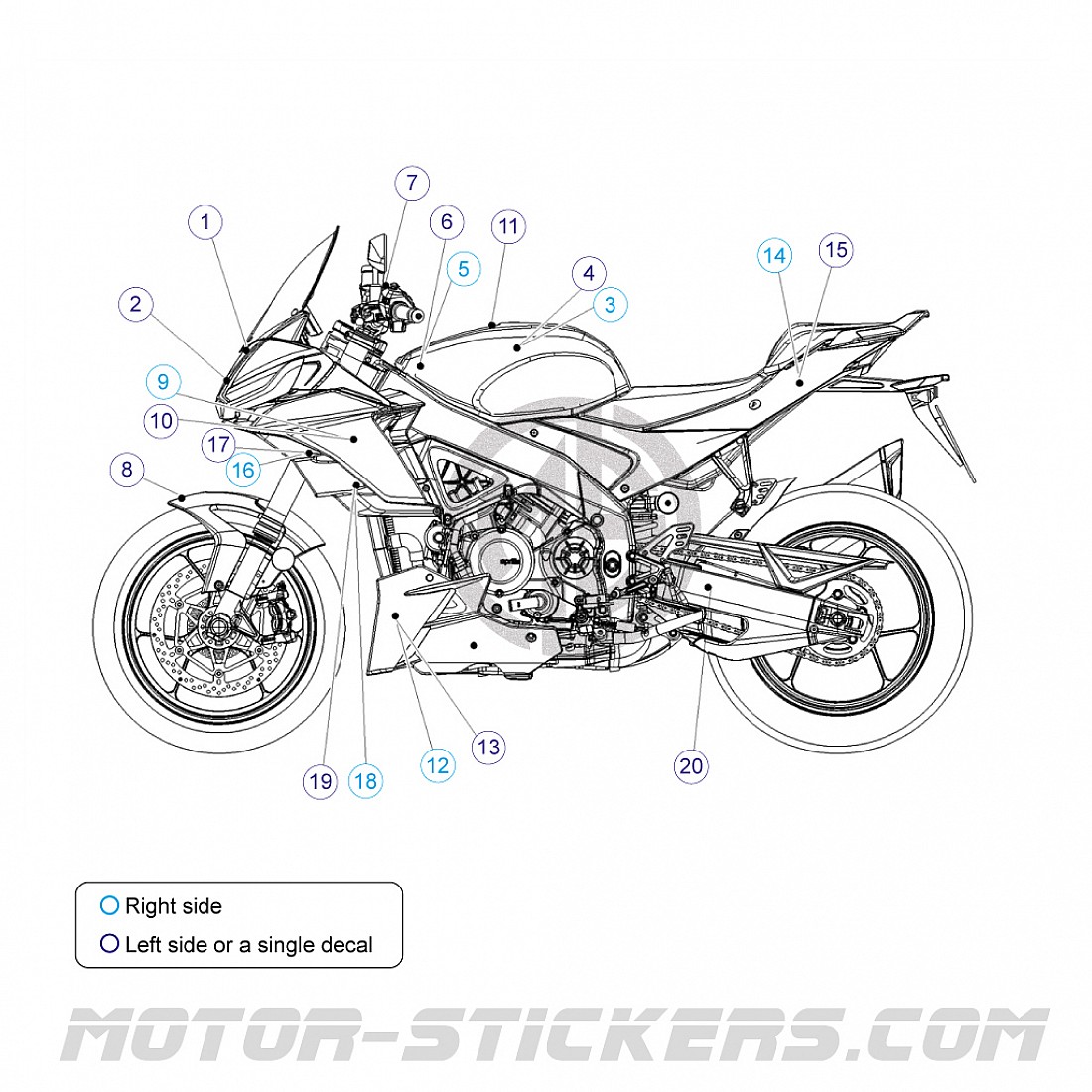 Aprilia Tuono V4 1100 2024 stickers