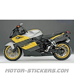 K1200S motorrad motorcycle decal set premium stickers bmw K1200 S Laminated yel 