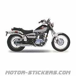 2 Adesivi in vinile Ohlins 8,5x32 cm  x moto Honda Suzuki Kawasaki Yamaha Ducati 