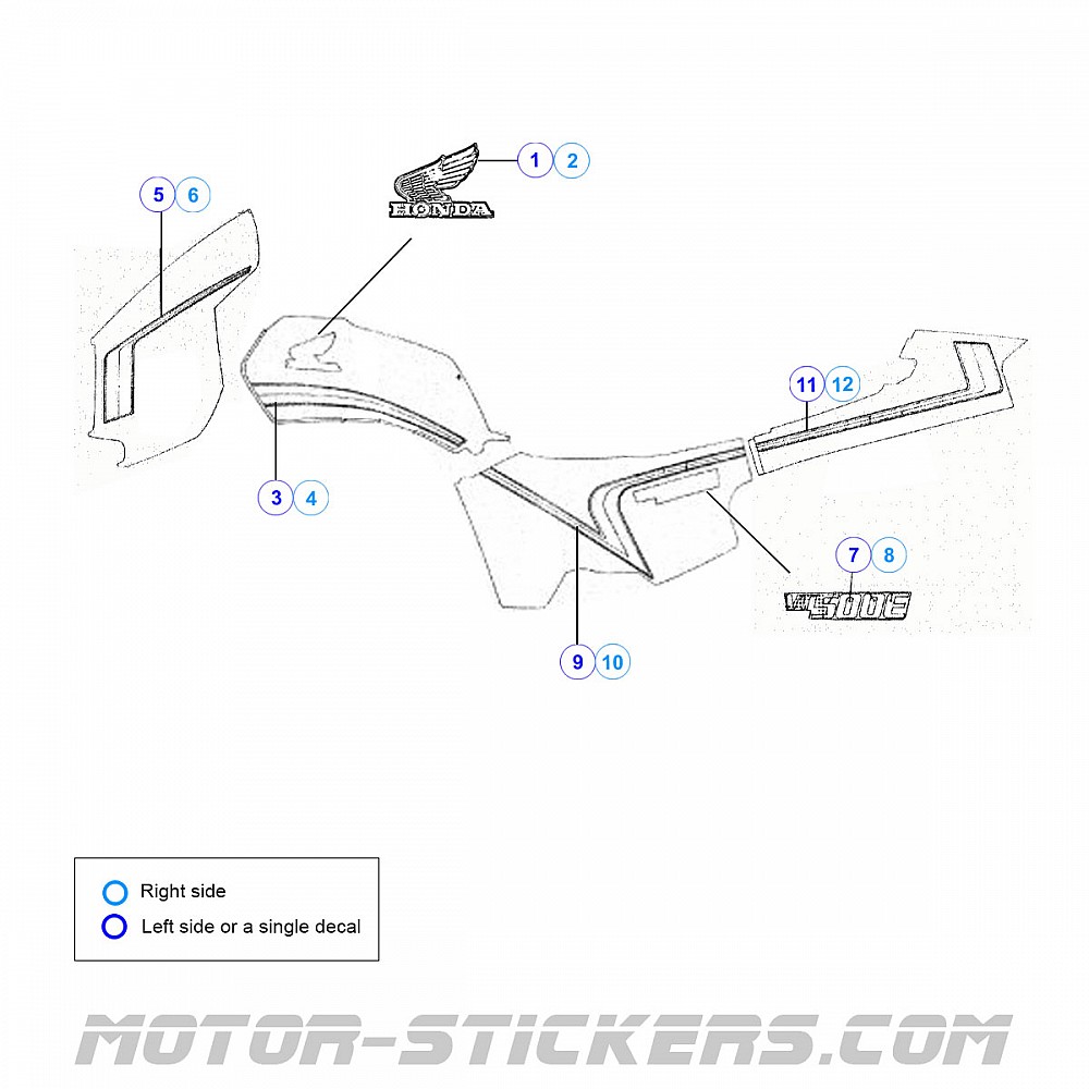 Pédale De Frein Pour Honda VT500E (1983-1985) PC11 - Pièce D'occasion - Japon - Numéro 46510-MF9-000