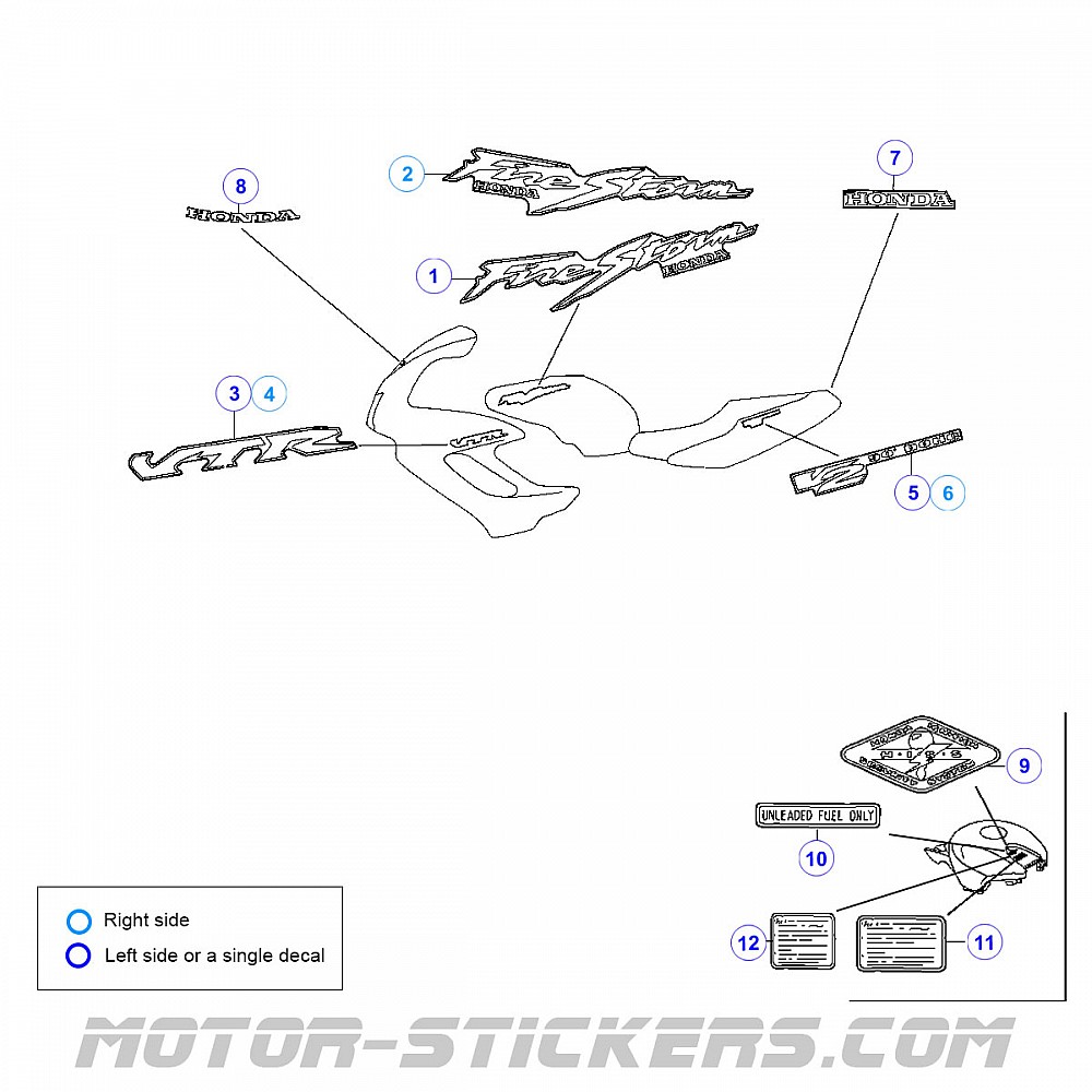Honda VTR 1000 SC36 Firestorm Viti Copertura Motore Coperchio Del - Foto 6