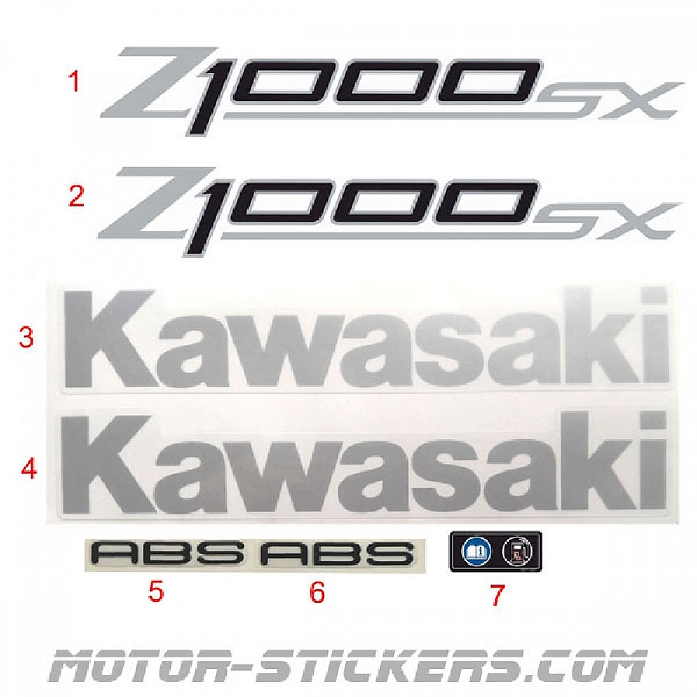 Kawasaki Z1000 SX '112013 autocollants Autocollants moto de qualité