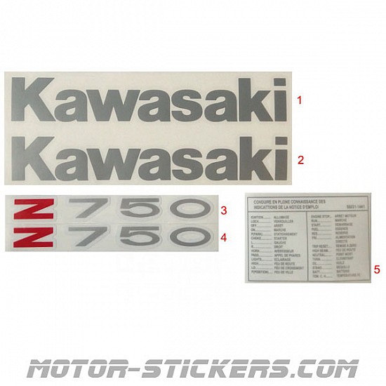 Gammel mand sur vækst Kawasaki Z750 '08-2009 decals