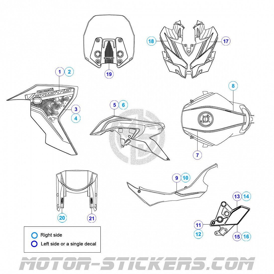 Kawasaki versys 1000s 2021 decals