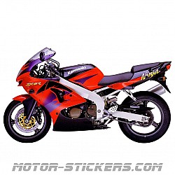 #p554  Zx6 ZX6R Decal Paint Sticker Kit Fully Laminated 13pcs 