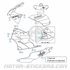 Kawasaki ZX-6R 2000 decals