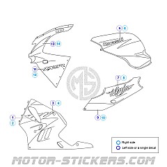 Kawasaki ZX-9R 1996 decals