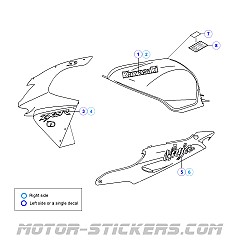 Kawasaki ZX-9R 1998 decals