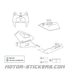 Kawasaki ZXR 750 1992 naklejki