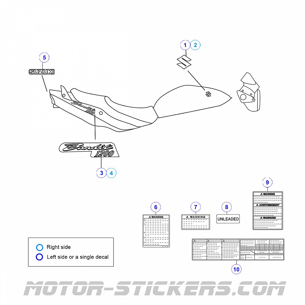 Rear Pillion Foot Peg Set For Suzuki Bandit GSF 1200 N (1996-2006) - Black Aluminum