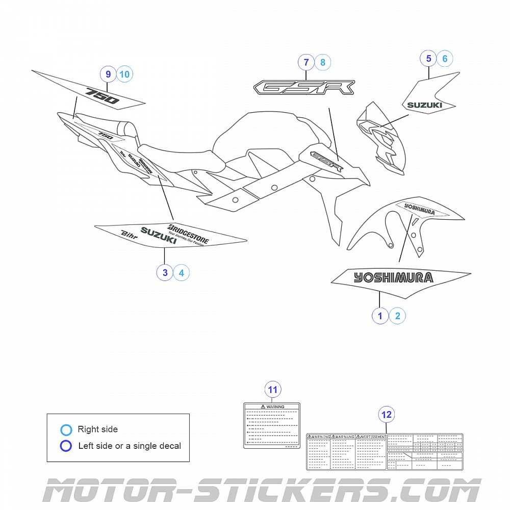 1984 Honda ATC200ES Big Red Rear Fender Decal Sticker Set - 3-Piece, HB103 Style