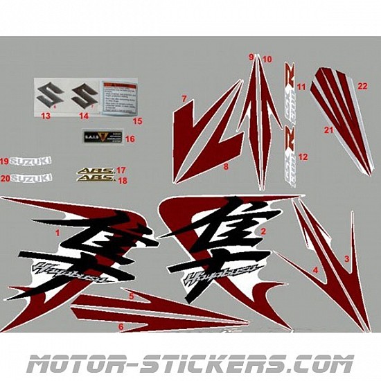 GSX 1300R Hayabusa 2009 full decals stickers graphics kit set наклейки adhesives