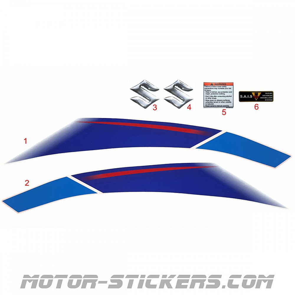 Stickers jantes Suzuki GSX-8R blanc et rouge (Déstockage Stickers jantes Suzuki GSX-8R blanc et rouge (Déstockage
