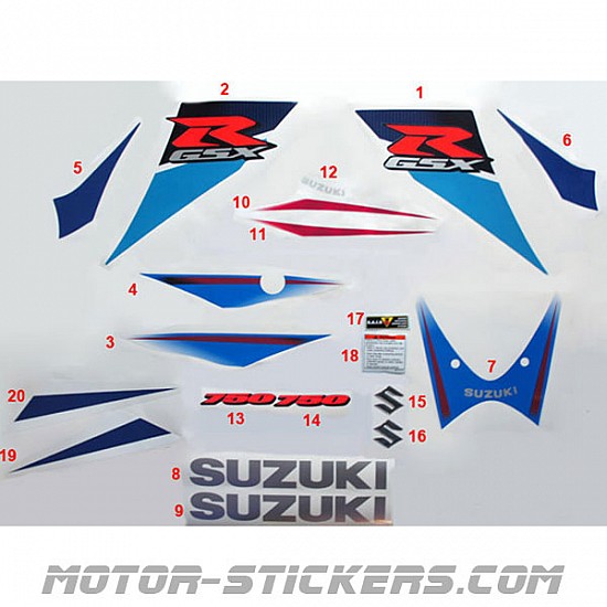 Suzuki GSX-R 750 2007 decals