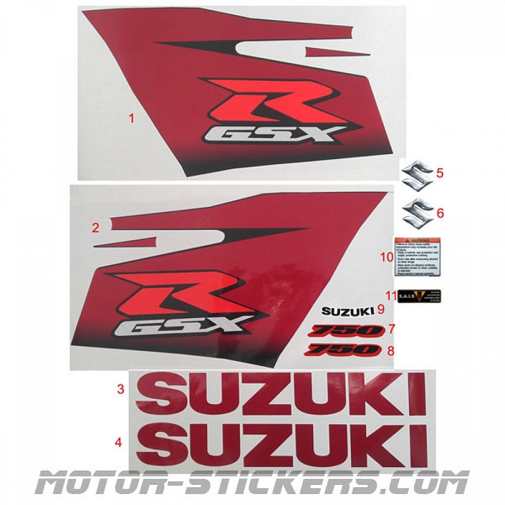 Gsx R750 Sticker Suzuki GSX-R 750 2014 pegatinas