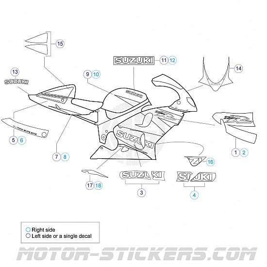 Kit Roulements De Colonne De Direction All Balls Pour Suzuki TL 1000 R (1998-2002) - Référence 22-1003 - Neuf