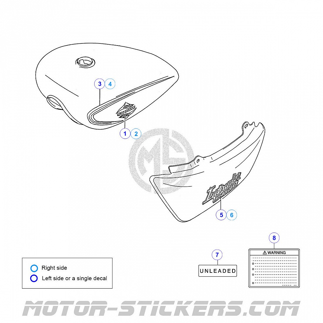 Yerbay Pastiglie Freno Anteriore/Posteriore Per Suzuki VS1400 Intruder (1987-2003) E VS1400 GLP Boulevard S83 (2005-2014) - Set Semimetallico - 5
