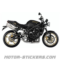 Street triple 675 r black and red  graphics stickers decals x 2 on clear vinyl