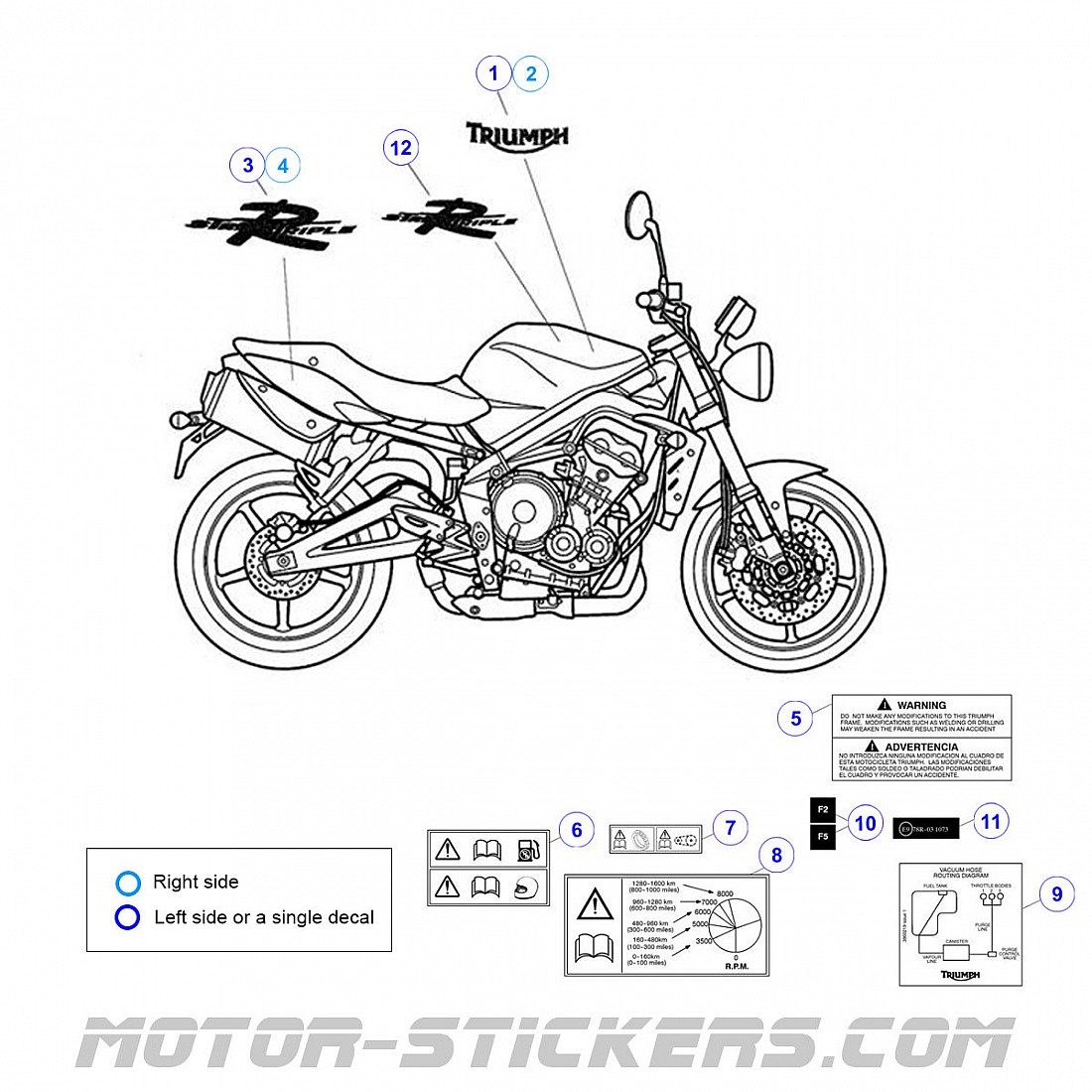 Boucle Arrière Triumph 675 Street Triple R (2007 à 2010) - Occasion En Bon état