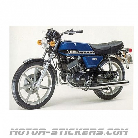 Yamaha RD 200DX 1976-1980 decals