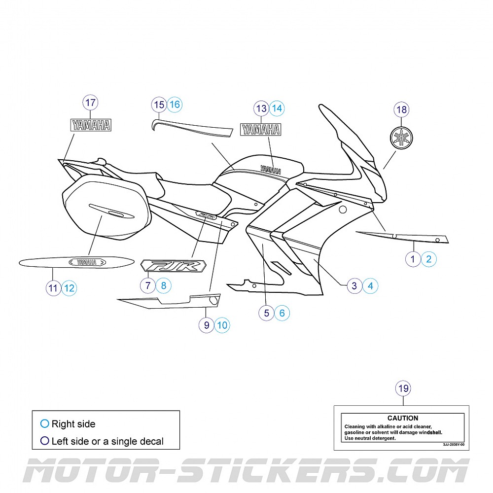 Pyramid Parts Fork Seals & Dust Caps Set FDK-057 – Fits Yamaha FJR 1300, Ducati