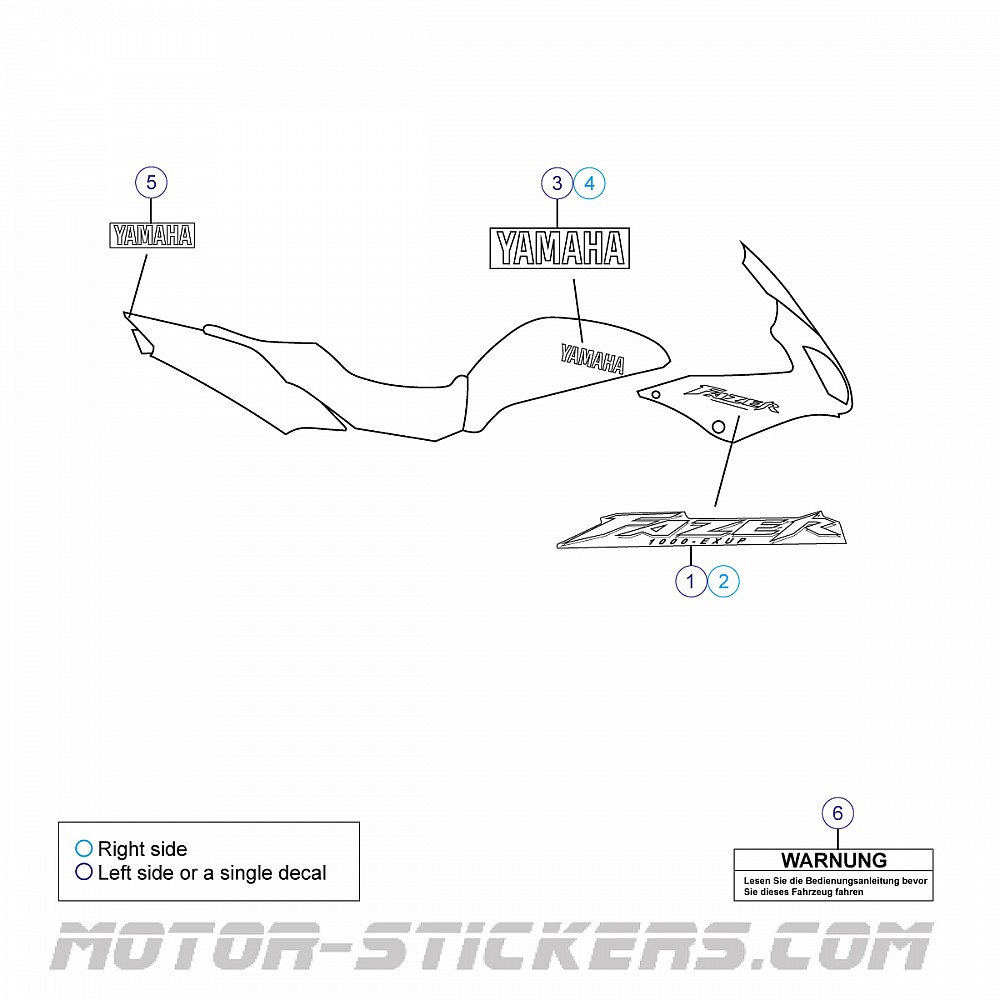 Stuur Superbike aluminium d.22, yamaha fzs 1000 fazer 1000 cc (2004-2005