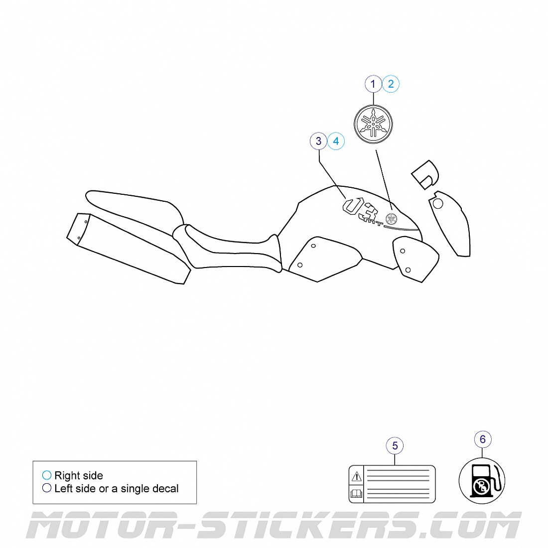 Yamaha MT03 2011 pegatinas