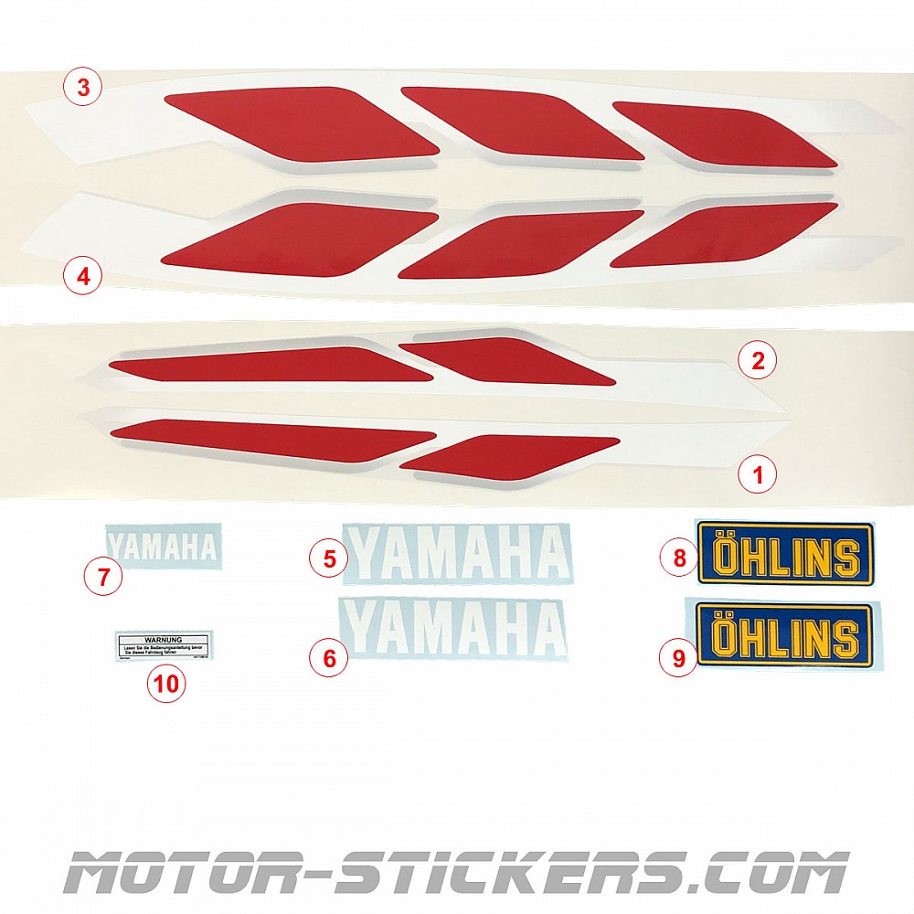 Yamaha XTZ Super Tenere rim lines kit, wheel stripes set in blue - Moto