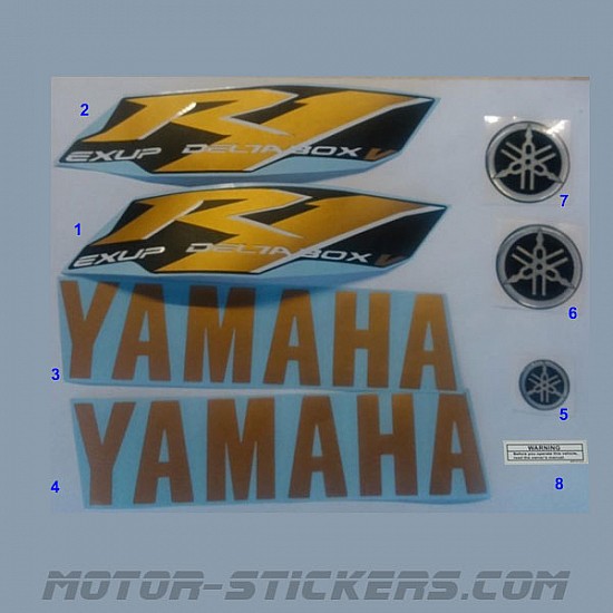 Yamaha YZF R1 2008 pegatinas