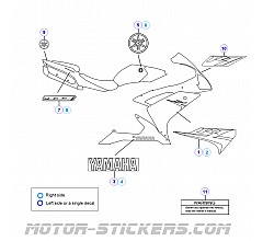 Yamaha YZF R1 2008 decals