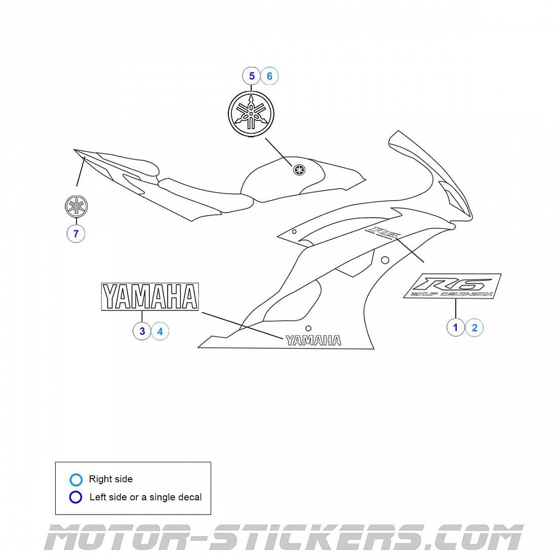 Yamaha R6 Sticker Design Yamaha YZF R6 2009 decals