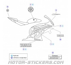 Yamaha YZF R6 2016 decals