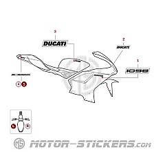 1098 Sticker Ducati 1098 2008 decals