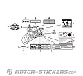 Honda CB1100 2013 - Waarschuwingslabels