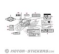 Honda CB1100 2014 - Etiquetas de precaución
