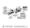 Honda CB1100 2018 - Etiquetas de precaución