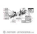 Honda CB1100 2019 - Waarschuwingslabels