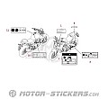 Honda CB750 HORNET 2026 - Waarschuwingslabels