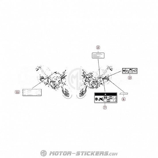Honda CB 650R 2021 - Caution Labels