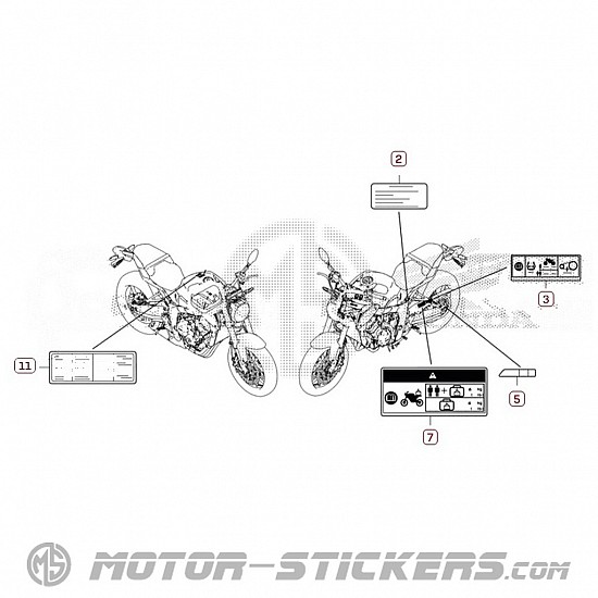 Honda CB 650R 2021 - Caution Labels