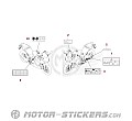 Honda CBR500R 2026 - Etiquetas de precaución