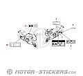 Honda CBR650R 2022 - Étiquettes d'avertissement