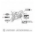 Honda CBR 600RR 2013 - Waarschuwingslabels
