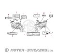 Honda FMX650 2005 - Étiquettes d'avertissement