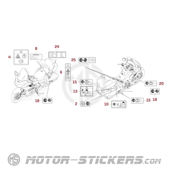 Honda GL1800 GOLD WING 2026 - Warnhinweise