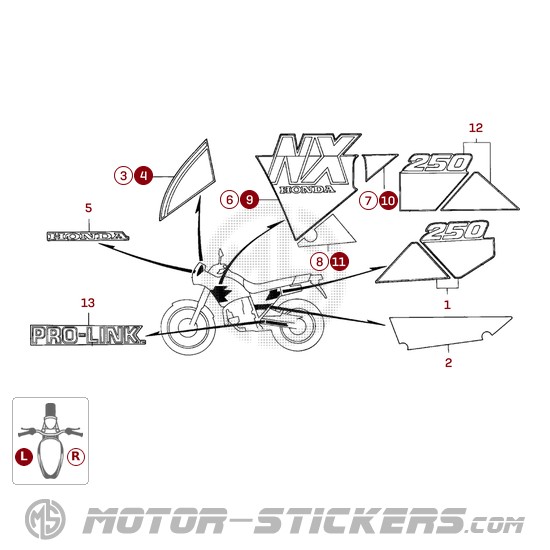 Honda NX250 DOMINATOR 1990